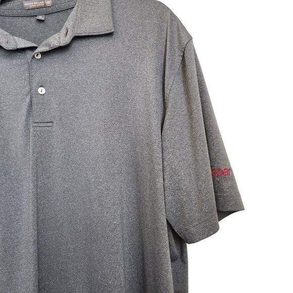 Peter Millar Summer Comfort Polo Men XL Extra Large Gray Golf Custom Embroidery - Picture 2 of 12